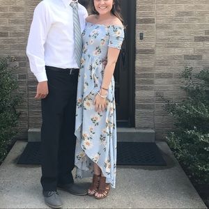 flower high low dress